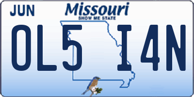 MO license plate OL5I4N