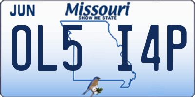 MO license plate OL5I4P