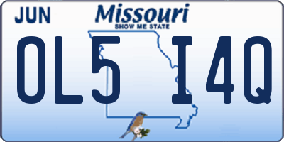 MO license plate OL5I4Q