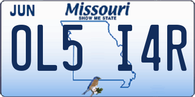 MO license plate OL5I4R