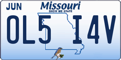 MO license plate OL5I4V