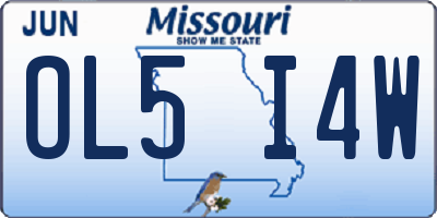 MO license plate OL5I4W