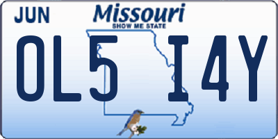 MO license plate OL5I4Y