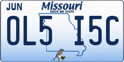 MO license plate OL5I5C