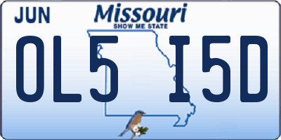 MO license plate OL5I5D