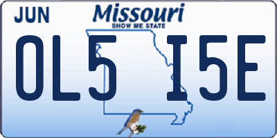 MO license plate OL5I5E