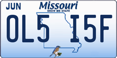 MO license plate OL5I5F