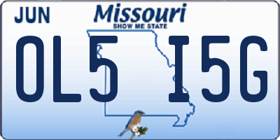 MO license plate OL5I5G
