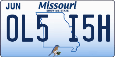 MO license plate OL5I5H