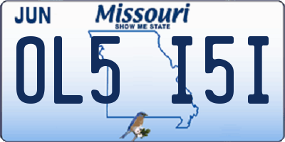 MO license plate OL5I5I
