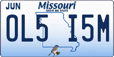 MO license plate OL5I5M