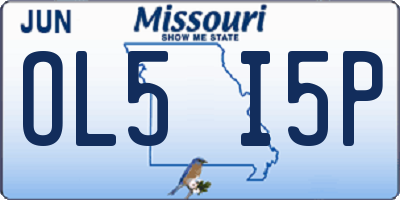 MO license plate OL5I5P