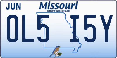 MO license plate OL5I5Y