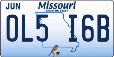 MO license plate OL5I6B