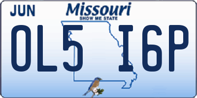 MO license plate OL5I6P