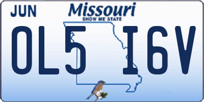 MO license plate OL5I6V