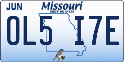 MO license plate OL5I7E