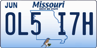 MO license plate OL5I7H