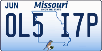 MO license plate OL5I7P