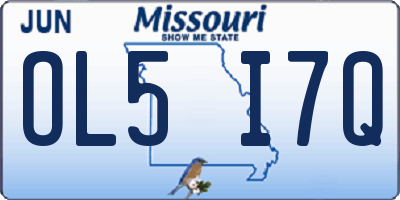 MO license plate OL5I7Q