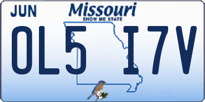 MO license plate OL5I7V