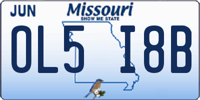 MO license plate OL5I8B