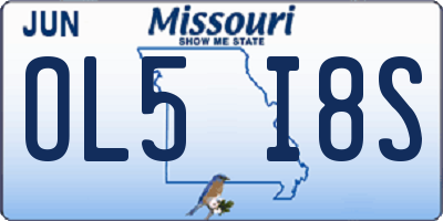 MO license plate OL5I8S