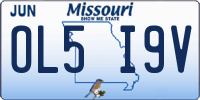 MO license plate OL5I9V
