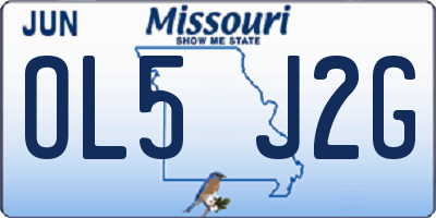 MO license plate OL5J2G