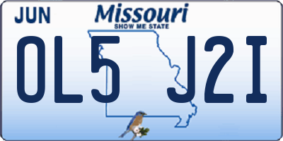 MO license plate OL5J2I
