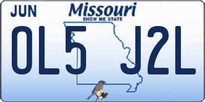 MO license plate OL5J2L