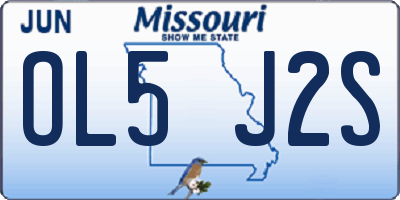 MO license plate OL5J2S