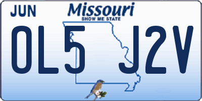 MO license plate OL5J2V