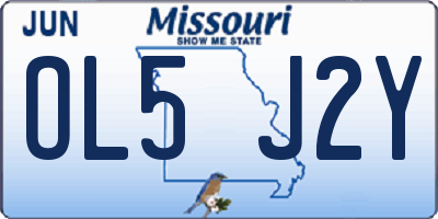 MO license plate OL5J2Y