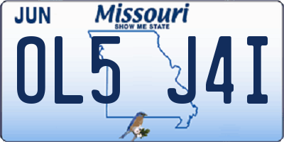 MO license plate OL5J4I