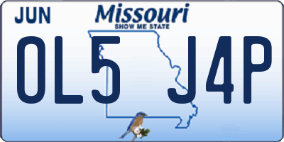 MO license plate OL5J4P