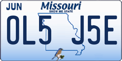 MO license plate OL5J5E