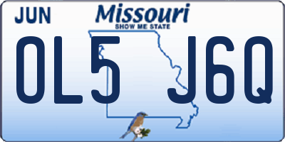 MO license plate OL5J6Q