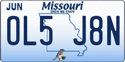 MO license plate OL5J8N