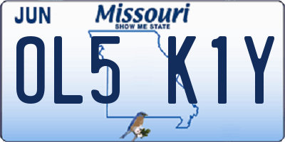 MO license plate OL5K1Y