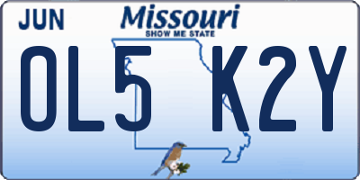 MO license plate OL5K2Y