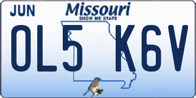 MO license plate OL5K6V