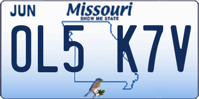 MO license plate OL5K7V