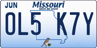 MO license plate OL5K7Y