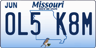 MO license plate OL5K8M