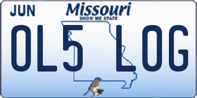 MO license plate OL5L0G