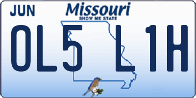 MO license plate OL5L1H