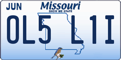 MO license plate OL5L1I