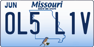 MO license plate OL5L1V