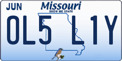 MO license plate OL5L1Y